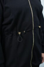 Siyah Fermuarlı Kapişonlu Takım - Görsel 8