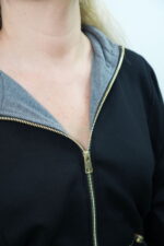 Siyah Fermuarlı Kapişonlu Takım - Görsel 7