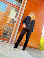 Siyah Fermuarlı Kapişonlu Takım - Görsel 3