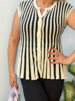 Bisiklet Yaka Volanlı Zebra Yelek