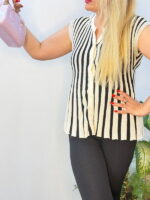 Bisiklet Yaka Volanlı Zebra Yelek - Görsel 3