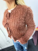 Bağcıklı Peluş Hırka - Görsel 2