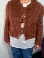 Bağcıklı Peluş Hırka - Görsel 7